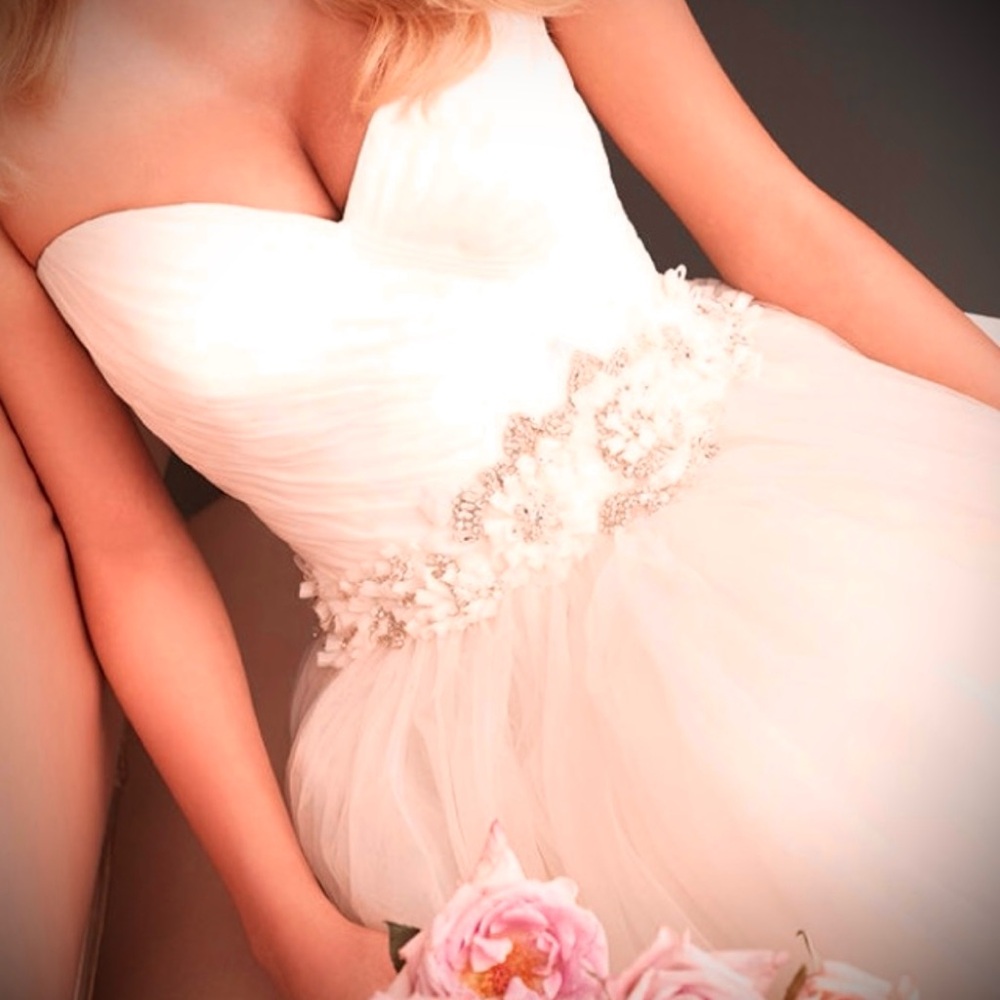 Wedding Dress. Never worn. Allure Romance champagne gown.